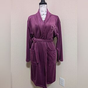 Rampage•Luxurious Magenta/Purple Robe W/Rhinestone Bow, Belt & 2 Pockets•S/M💜💗